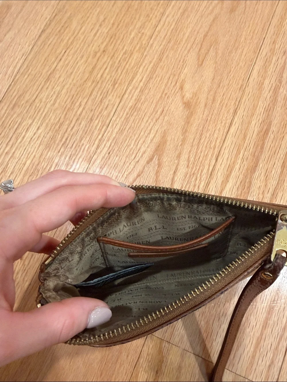 Lauren Ralph Lauren wristlet tan